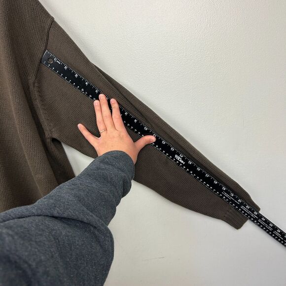 LL Bean Sweater‎ Mens XLT Brown Long Sleeve v neck Thick Knit - Picture 9 of 9